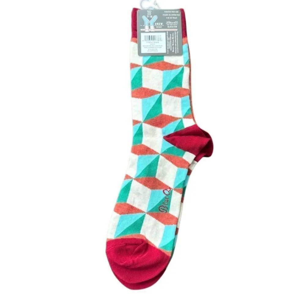 Blue Q Socks Don't Wake Me I'm Working Crew Socks 7-12 NWT